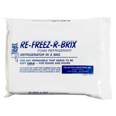 Bsc Preferred 9 x 8 x 1-1/2'' Re-Freez-R-Brix Cold Bricks, 6PK BUY00026662